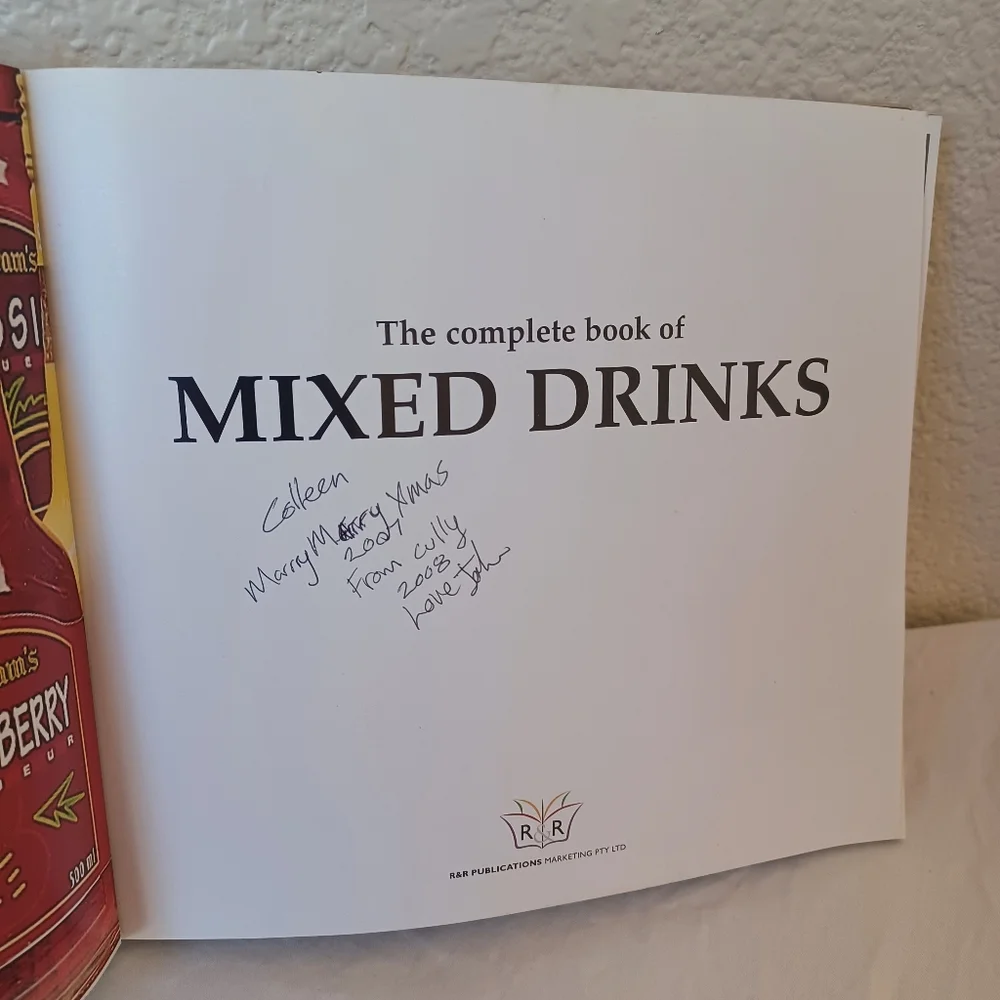 The Complete Book of Mixed Drinks, Vintage Cocktail Recipe Book 2005